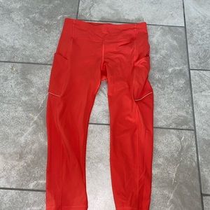 Coral Crop Lululemon leggings